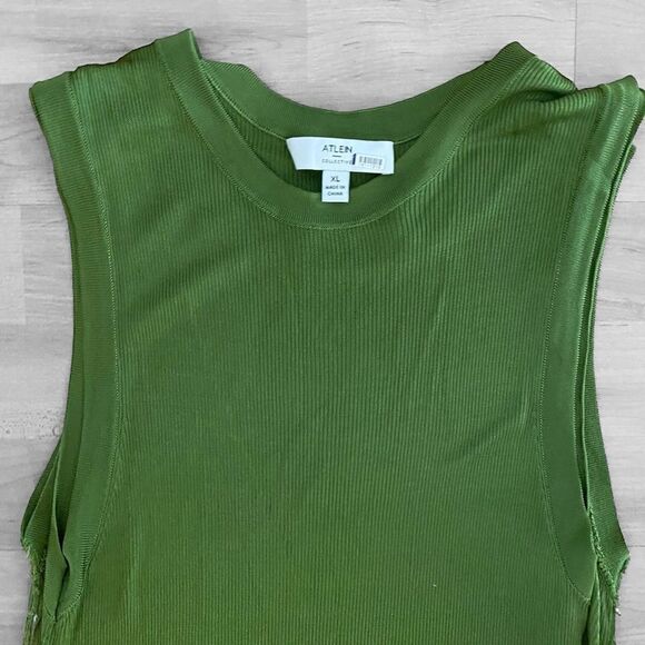 Atlein Collective Green Knit Midi Dress Size XL - Picture 8 of 8